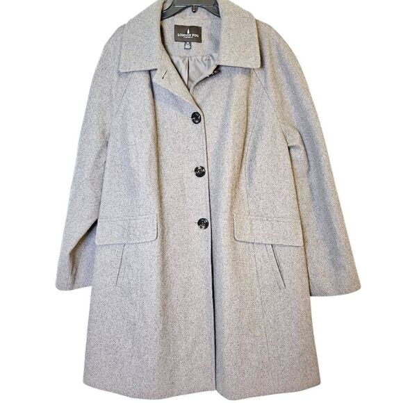 London Fog Jackets & Blazers - London Fog gray wool blend winter coat. Size 3X.